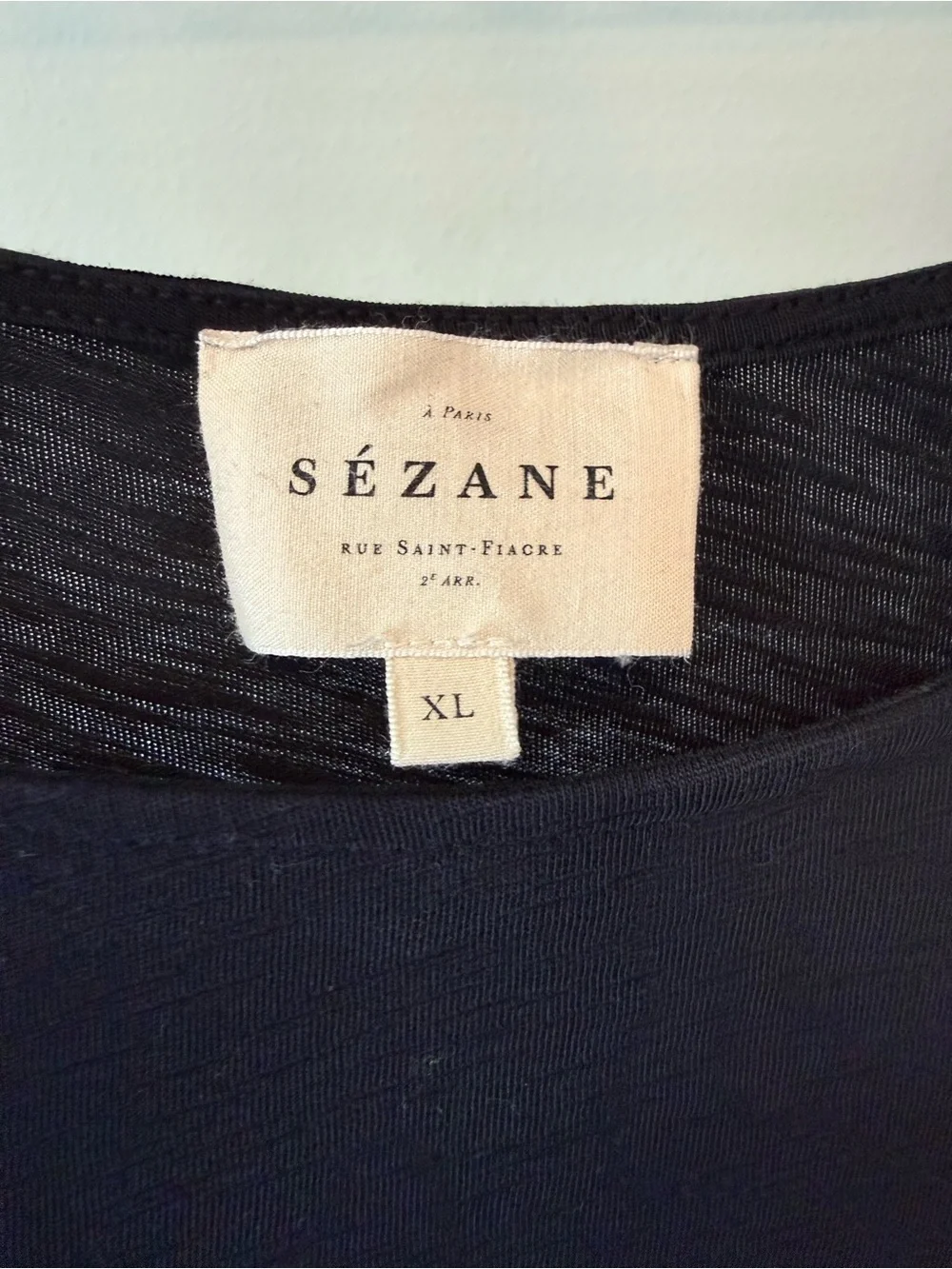 Sezane Hortense T-shirt Black - Size XL - Picture 4 of 4